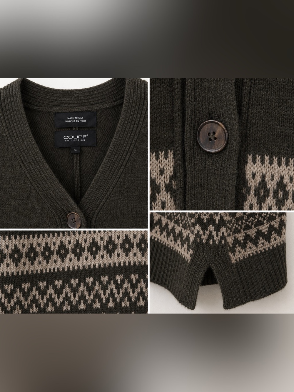 NWOT Coupe Collection Italian Alpaca Wool Mohair Oversized Cardigan Poncho Sz S - Picture 4 of 4